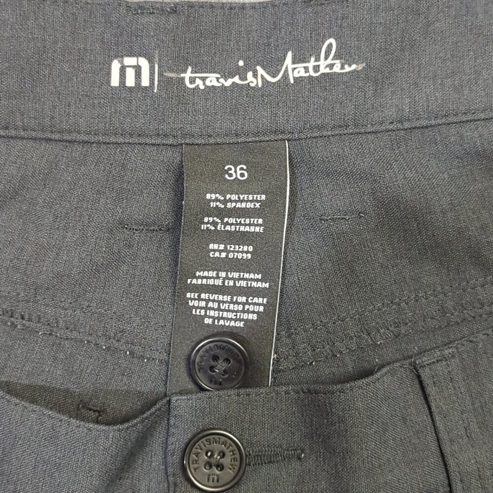 Travis Mathew Pants Men's 36 Gray Open To Close Performance Golf Casual - Picture 9 of 11